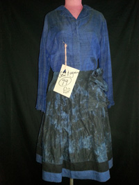 upcycled blue shirt/skirt